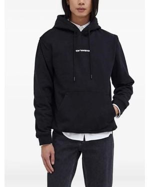 The Kooples Embroidered-Logo Hoodie - Blue