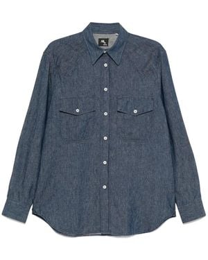 Doppiaa Double-Pocket Denim Shirt - Blue