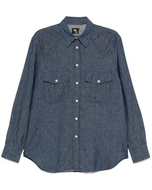 Doppiaa Camisa Vaquera Con Doble Bolsillo - Azul