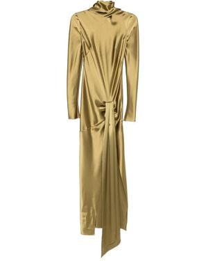 Galvan London Emilie Gestrikte Midi-Jurk - Metallic