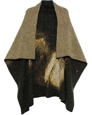 Label Under Construction Herringbone-Pattern Scarf - Black