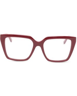 Balenciaga Square Frame Glasses - Red