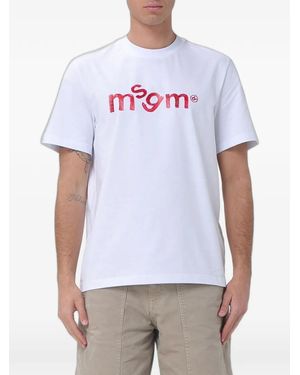 MSGM T-Shirt À Logo - Blanc