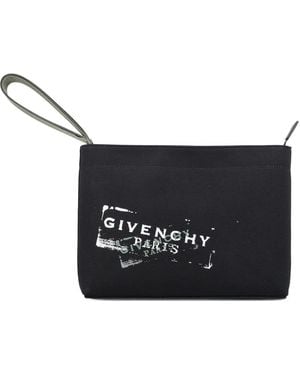 Givenchy Clutch Mit Logo-Print - Schwarz