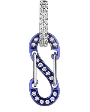 Eera Pendiente Romy En Oro Blanco De 18 Ct Con Diamantes