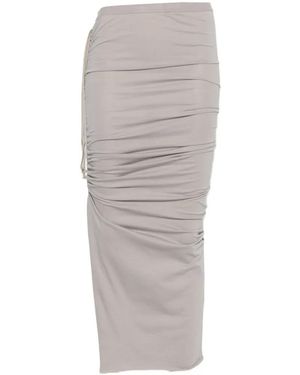 Rick Owens Edfu Ruched Drawstring Skirt - Gray
