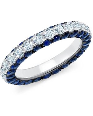 Graziela Sapphire And Diamond Band Ring - Blue