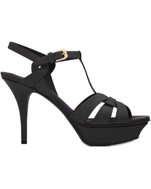 Saint Laurent Tribute Sandalen mit Absatz 105mm - Schwarz