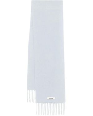 Jacquemus Écharpe En Laine À Franges - Blanc