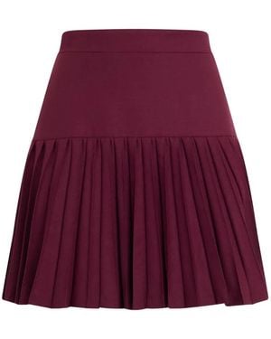 Alberta Ferretti Minirock Mit Hohem Bund - Rot