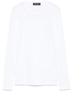 Fabiana Filippi T-Shirt Con Dettaglio Filo Diamante - Bianco