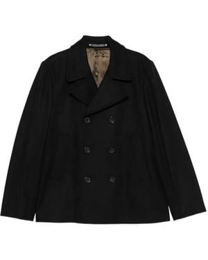 Paul Smith Double-Breasted Peacoat - Black