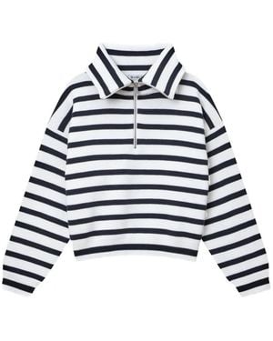 SOSUE Sailor Striped Sweater - White