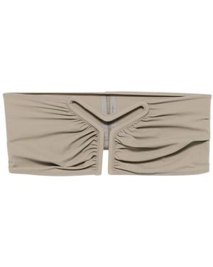 Rick Owens Ruched Bandeau - Grey