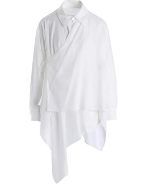 Yohji Yamamoto Asymmetric Wrap Shirt - White