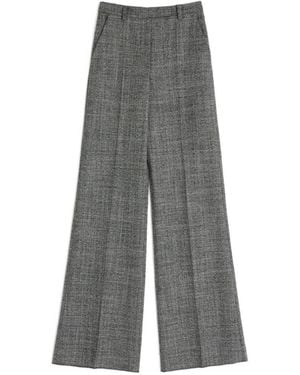 Valentino Garavani Wool Mouliné Trousers - Grey
