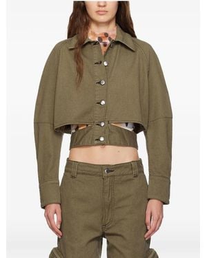 Eckhaus Latta Ellipse Denim Jacket - Green