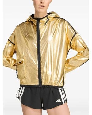 adidas Adizero Blaze Reversible Running Jacket - Natural