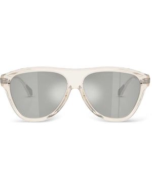 Moncler Incline Geometric-Frame Sunglasses - White