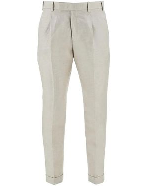PT Torino Pleated Tailored Trousers - Grey
