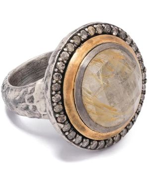 KUNDO Gehämmerter Ring Aus Sterlingsilber - Weiß