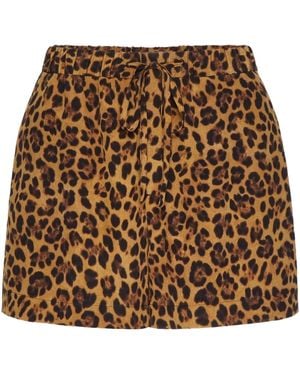 Valentino Garavani Animalier ショートパンツ - ブラウン