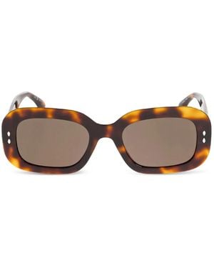 Isabel Marant Tortoiseshell-Effect Rectangle-Frame Sunglasses - Brown