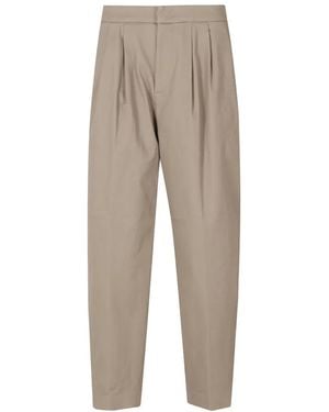 Dondup Sally Pleated Loose-Fit Trousers - Natural
