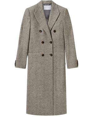 Stella McCartney ツイードパターン ダブルコート - グレー