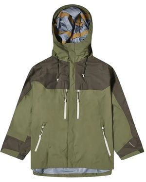 Givenchy Colour-Block Hooded Jacket - Green