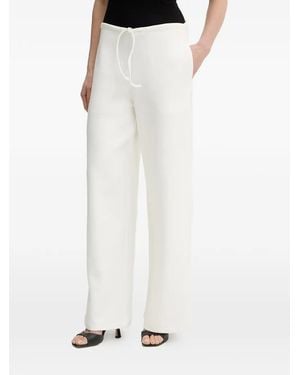 Trussardi Wide-Leg Drawstring Track Trousers - White