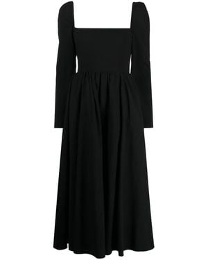 Reformation Maven Mock-Neck Chiffon Midi Dress in Brown | Lyst Australia
