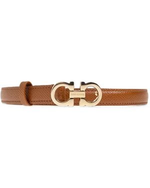 Ferragamo Gancini Fixed Belt - White