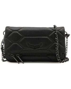 Zadig & Voltaire Rock Mini Quilted Clutch Bag - Black