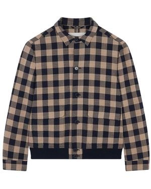 Paul & Shark Check-Pattern Blouson - Gray
