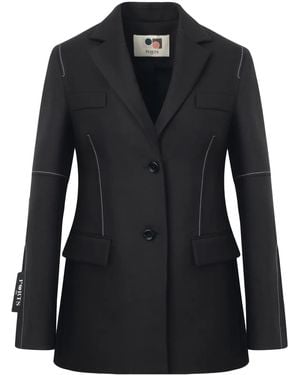 Ports 1961 Blazer Met Enkele Rij Knopen - Zwart