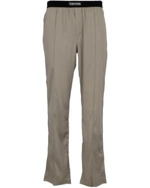 Tom Ford Logo-Waistband Pyjamas - Grey