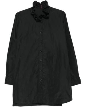 Katharina Hovman Chemise À Col Volanté - Black
