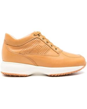 Hogan Interactive Leather Sneakers - Orange