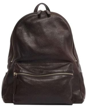 Orciani Laio Lagoon Leather Backpack - Brown