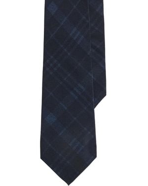 Ralph Lauren Plaid Silk-Twill Tie - Blue