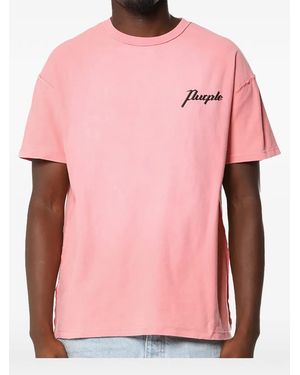 Purple Brand Textured Inside-Out T-Shirt - Pink