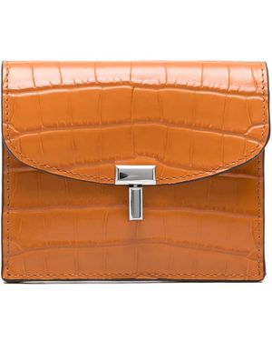 TOTEME T-Lock Embossed Cardholder - Orange