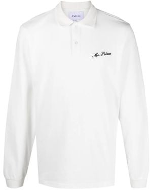 Palmes Polo Mister Ls Con Ricamo - Bianco
