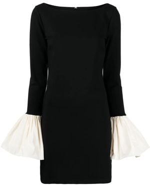 STAUD Hawthorne Two-Tone Minidress - Black