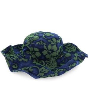 DSquared² Floral-Pattern Hat - Blue