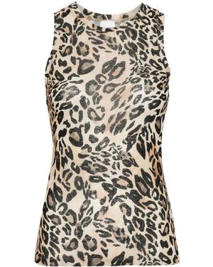 Nanushka Anneke Leopard-Print Tank Top - Black