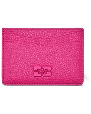 Ganni Porte-Cartes À Design Embossé - Pink