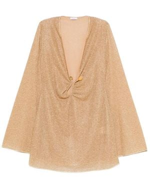 Oséree Stone-Embellishment Mini Dress - Natural