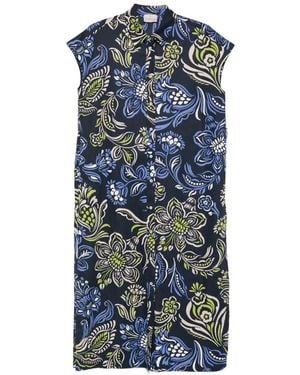 Marella Floral-Print Midi Dress - Blue